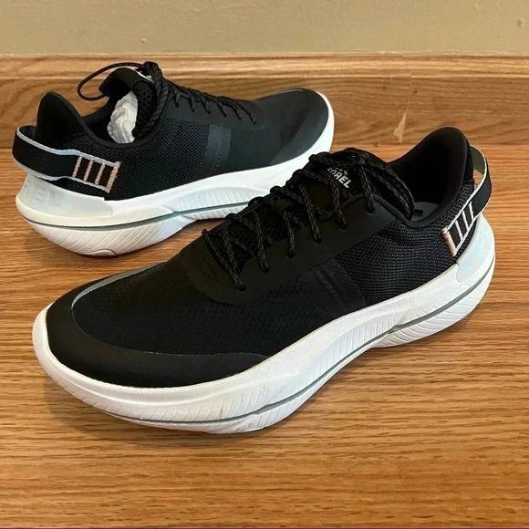 Sorel Women's Explorer Blitz Leisure Lace Sneaker - Black/Blue Hint NWB 8 - Picture 1 of 10